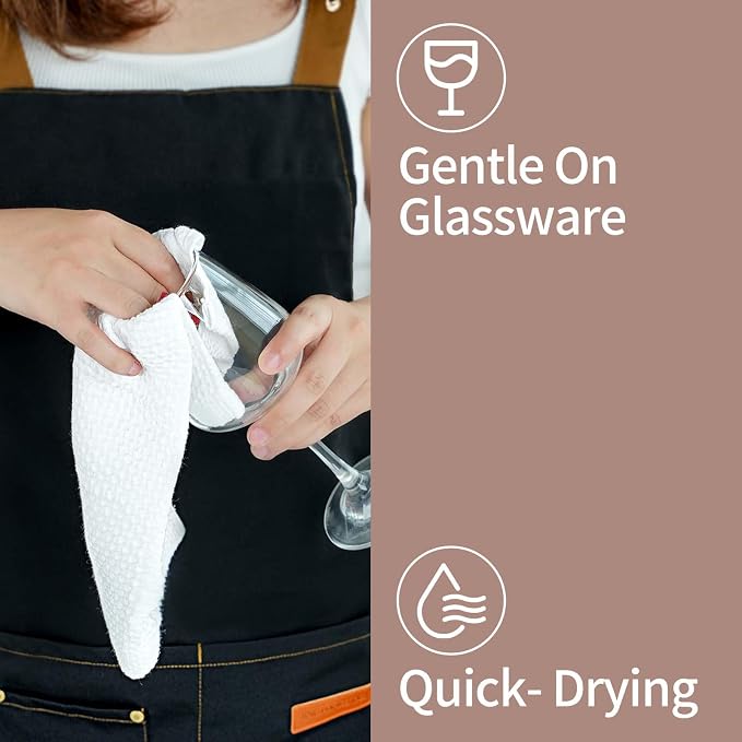 Cotton Dish Cloths 6 Pack, 12x12 Inch – Super Absorbent, Quick-Dry & Reusable - Image 4