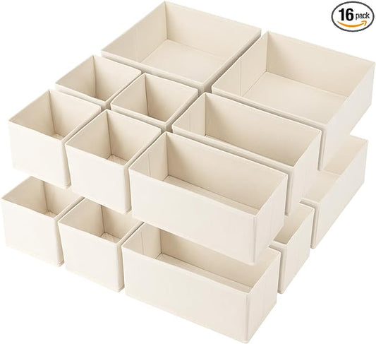 Criusia Drawer Organizer Clothes, 16 Pack Underwear Drawer Organizers, Foldable by Criusia