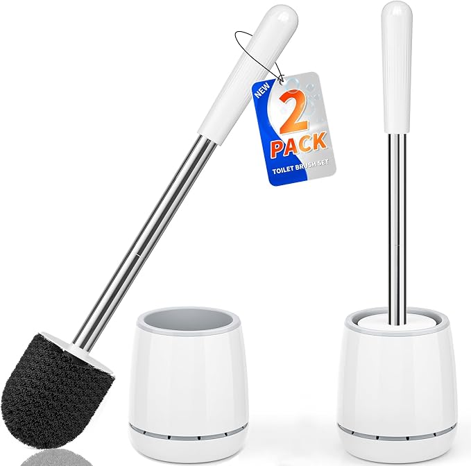 Toilet Brush, Space Saving Toilet Bowl Brush by LOVLOY