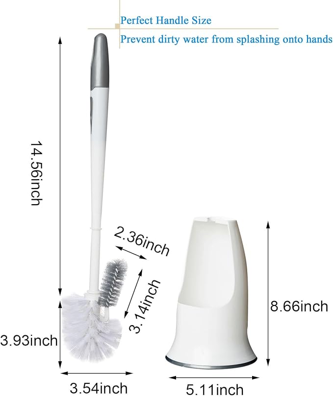 2 Pack Toilet Bowl Brush with Holder - Image 2