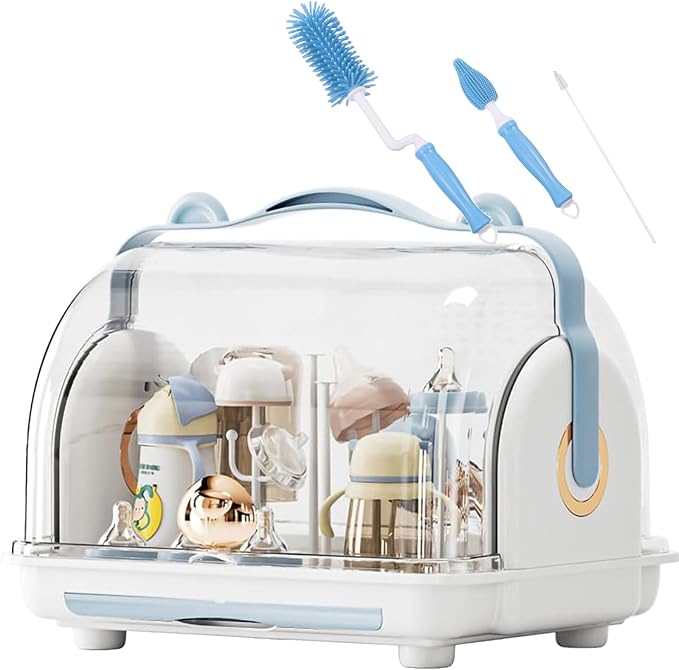 Transparent Baby Bottle Drying Rack by Nollapo