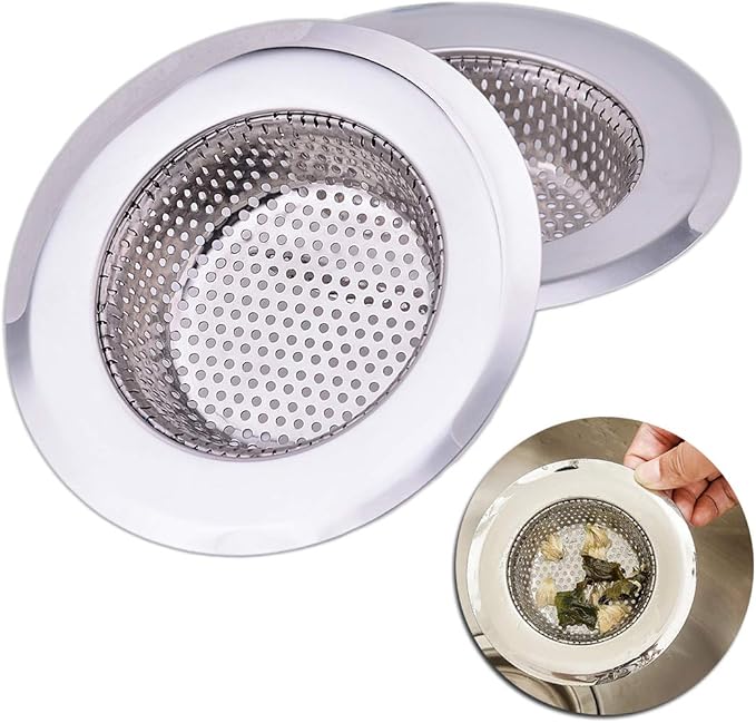 4.5 Inch Diameter Rim Heavy Duty Stainless Steel Kitchen Sink Basket Strainer - Image 6
