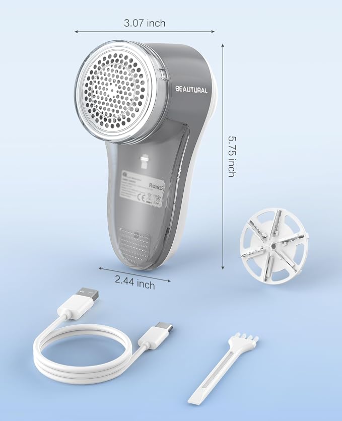 BEAUTURAL Fabric Shaver, Rechargeable Lint Remover - Image 7