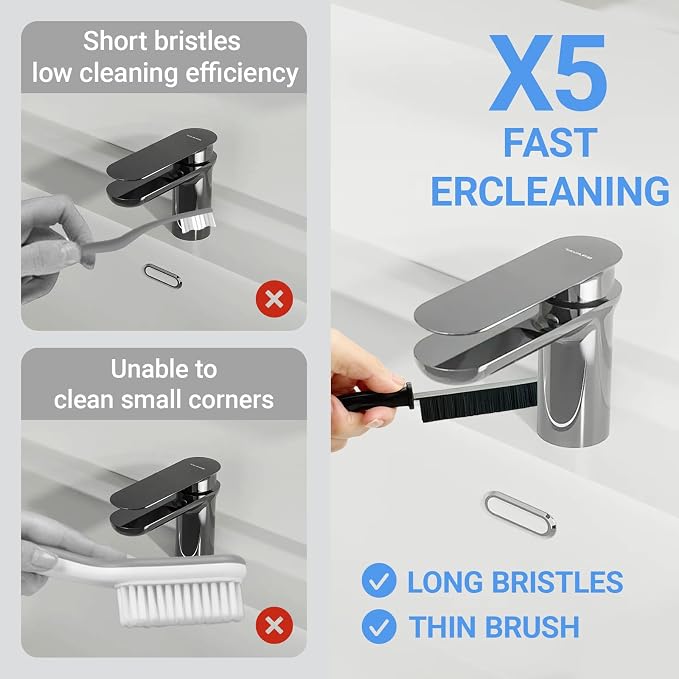Crevice Cleaning Brush, 2026 New Multifunctional Gap Hard Bristled Grout Brush - Image 3