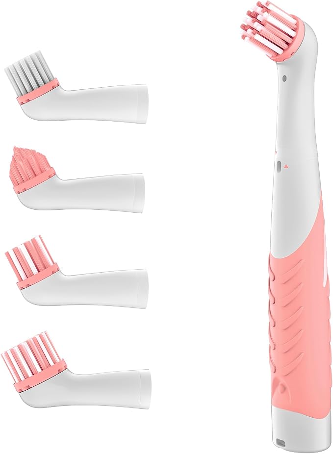 Electric Brush with 4-in-1 Multiple Brush Heads, Cordless Motorized Cleaning by Unknown