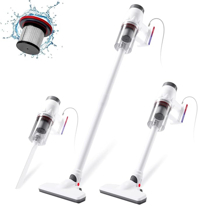 Corded Vacuum Cleaner, Handheld 5-in-1 Stick Lightweight Vacuum Broom Car Vacuum by Makethehomemorebeautiful