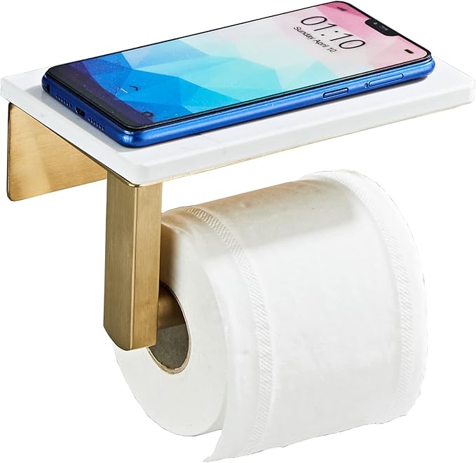 Brushed Gold Toilet Paper Holder by BTHRMHW