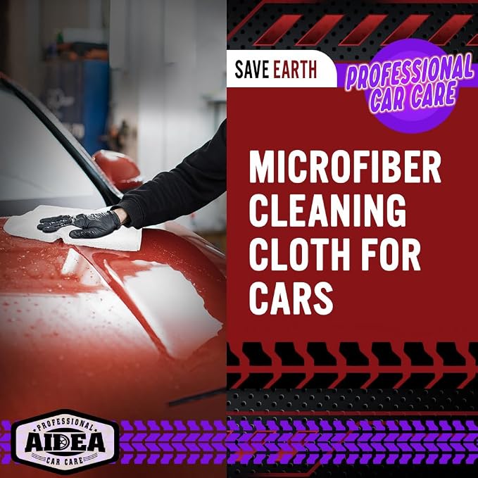 AIDEA Microfiber Cleaning Cloth White 50PK, Microfiber Towels - Image 4