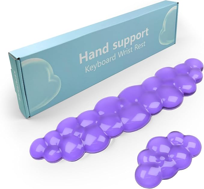 Gel Cloud Keyboard and Mouse Wrist Rest, Cute Wrist Support and Arm Support by KEPUTAIER