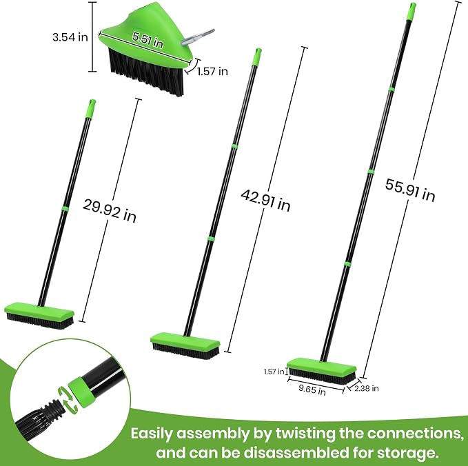 3 in 1 Weeding Wire Metal Brush Tools, Concrete Scrub Deck Brush - Image 6