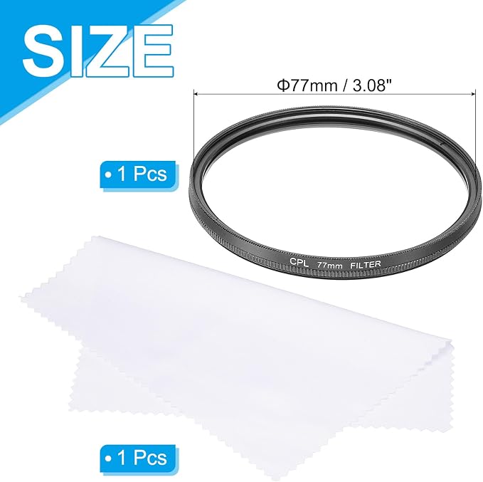 MECCANIXITY 77mm Circular Polarizer Filter, Double Sided Multi-Layer Coatings - Image 2