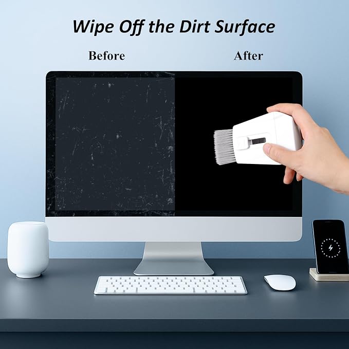 Keyboard Brush, Portable Keyboard Cleaner Soft Bristle Cleaning Brush, Safe - Image 6