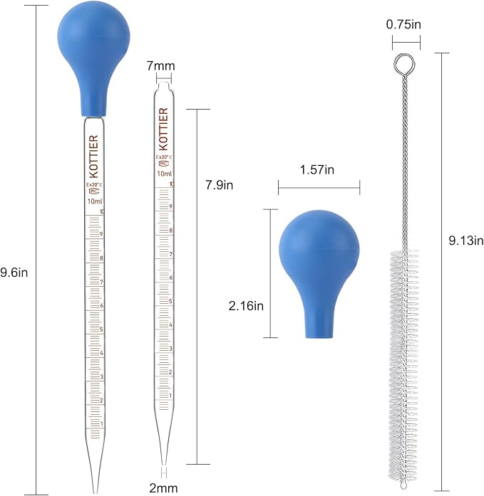 10ml Glass Pipettes Dropper, Lab Graduated Dropper - Image 2