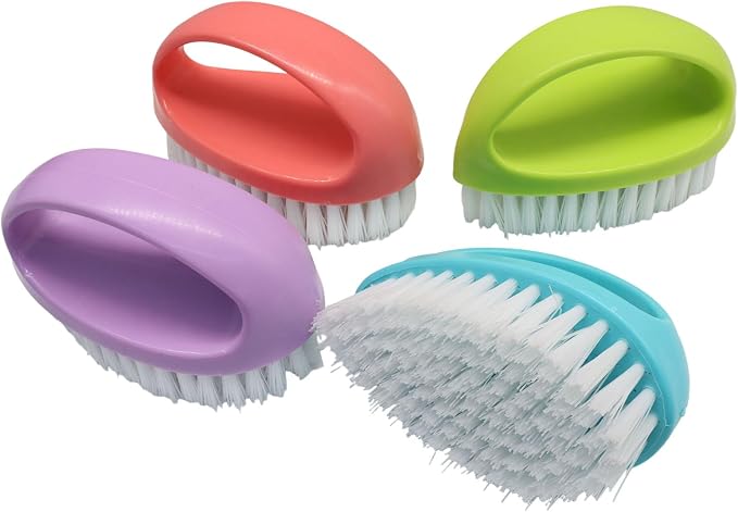 Hordion 4 Pack Hand Nail Brush, Heavy Duty Scrub Brush Nylon Stiff Bristles - Image 4