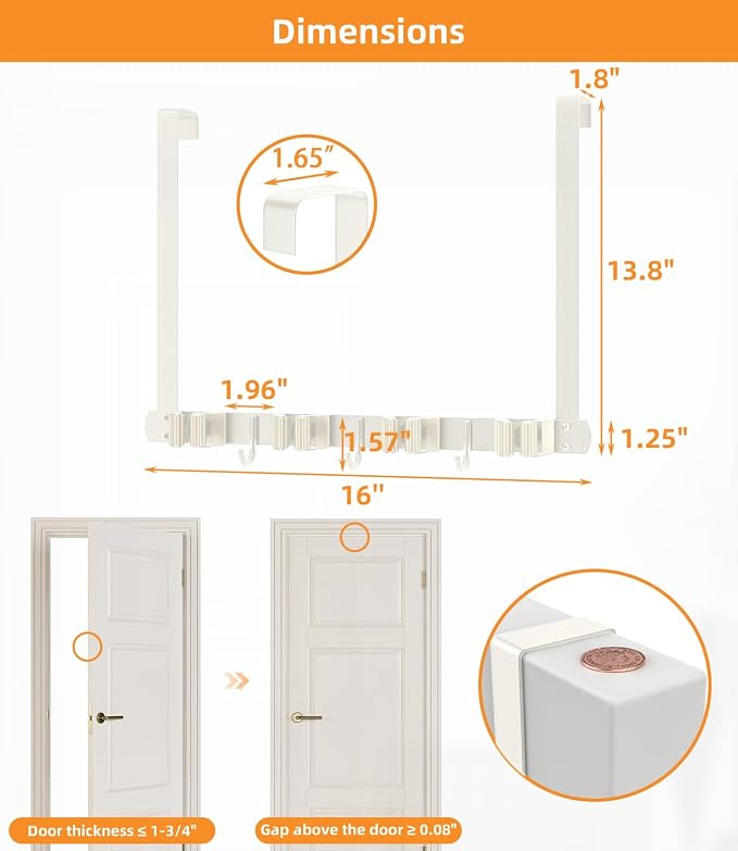 Broom Holder Over The Door - Image 7