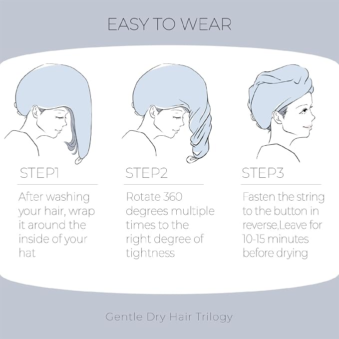 2 Pack Microfiber Hair Towel Wrap - Image 8