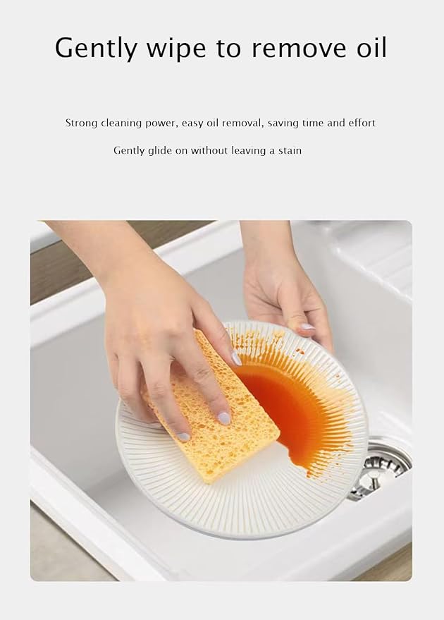 Cellulose Sponges, Heavy Duty Scrub Kitchen Sponge, Compressed Cellulose Sponges - Image 5