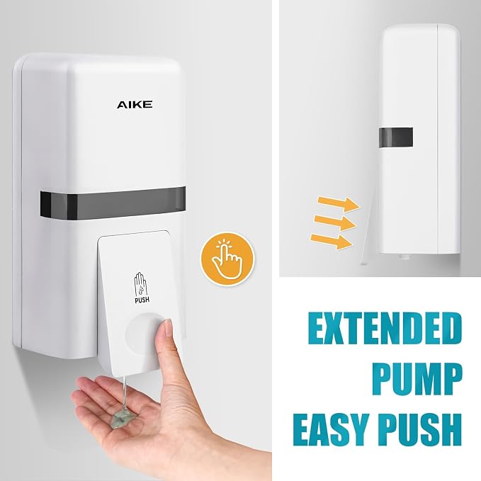 AIKE Wall Mount Liquid Soap Dispenser, 27oz Large Capacity - Image 2