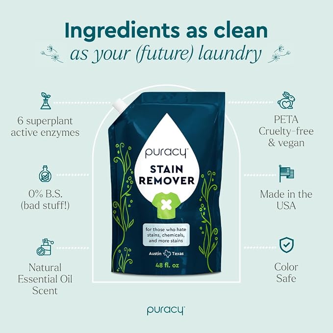 Puracy Stain Remover, Natural Based Travel and Laundry Stain Cleaner - Image 4