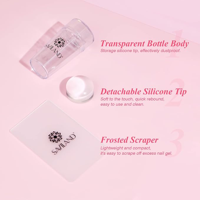 Saviland French Manicure Kit: French Tip Nail Stamp - Image 4