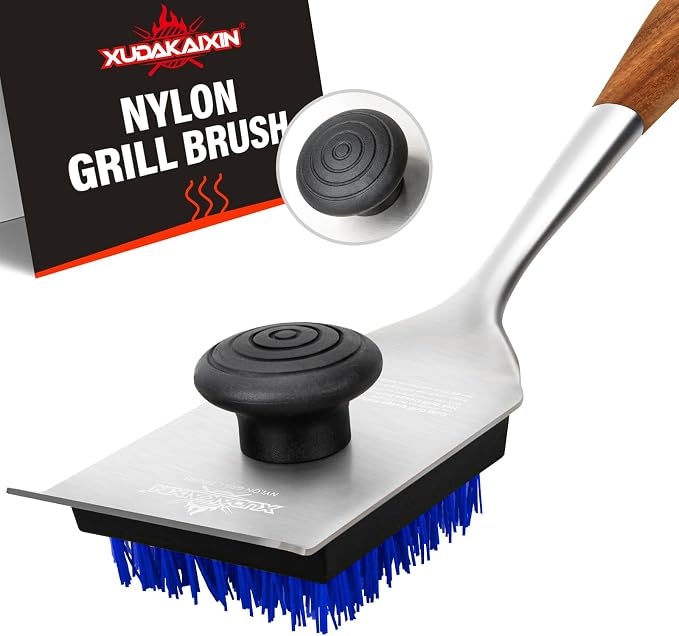 Grill Brush and Scraper, Dual Grip Design, Extra Strong BBQ Cleaner Accessories by XUDAKAIXIN