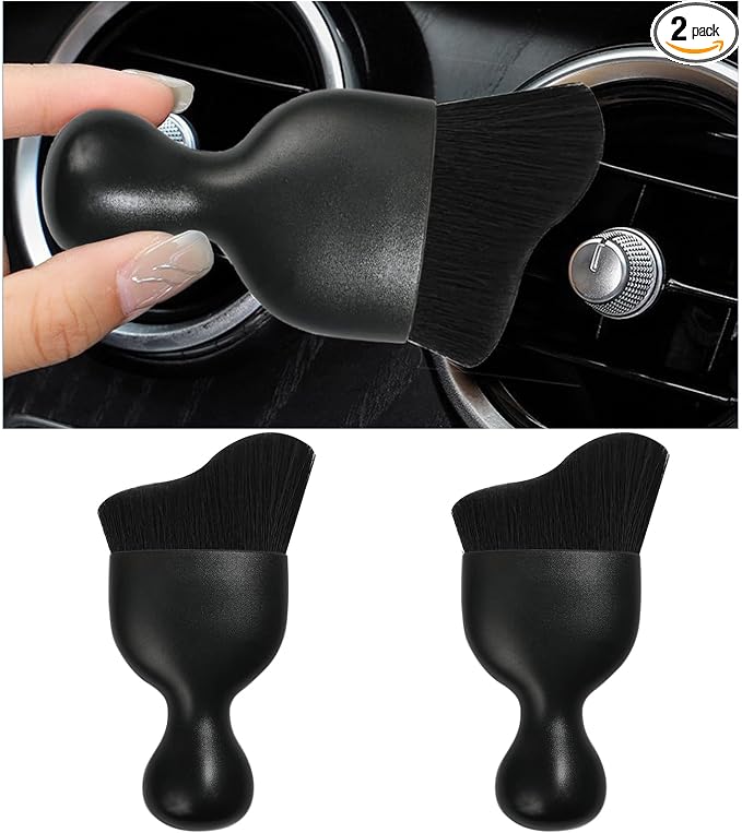 2PCS Car Interior Dust Brush, Soft Scratch Free Auto Detailing Brushes by Dickno