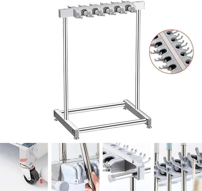2. Removable Metal Broom Rack - Image 3