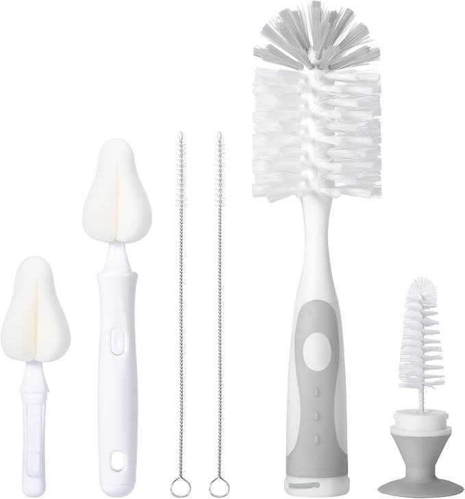 Baby Bottle Brush Set with Nipple Cleaner and Suction, 10.2" Cleaning Brush and by CAREBABYMORE