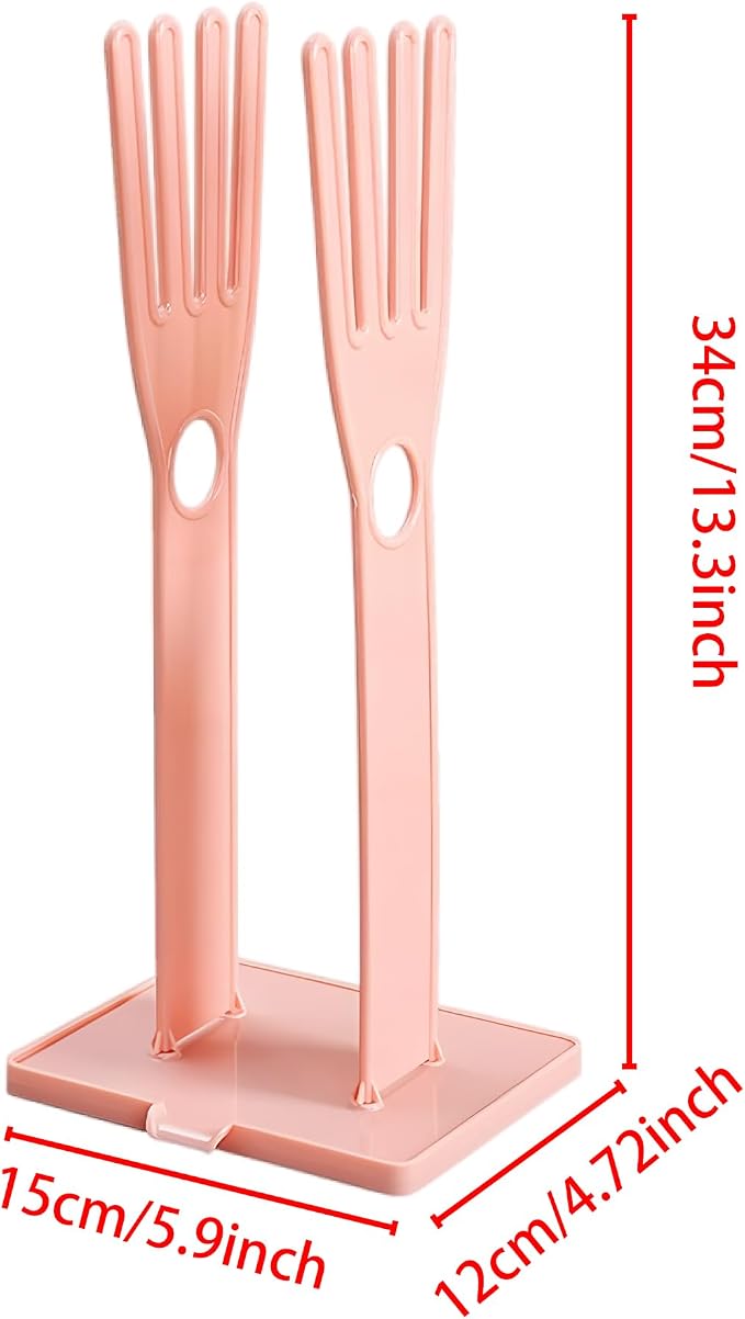 Kitchen Glove Holder Stand Dryer Rack Reusable Plastic Mitten Drying Organizer - Image 2