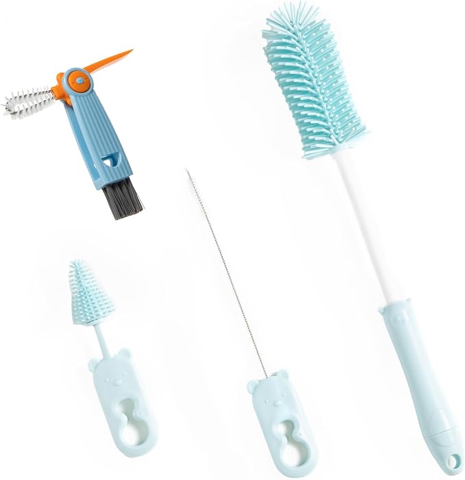 Chemimoso Silicone Bottle Cleaning Brush, 13.4in Long Handle Water Cup Bottles by Unknown