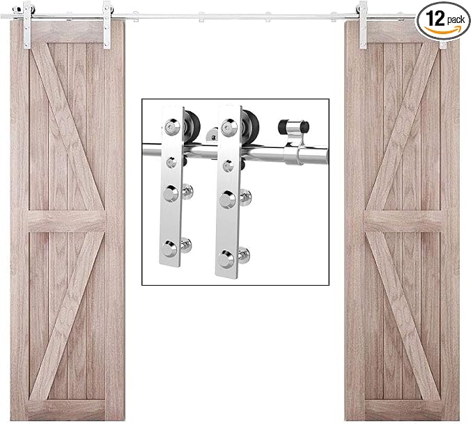 TSMST 11FT Sliding Barn Door Hardware Kit, Stainless Steel Heavy Duty Sturdy by TSMST
