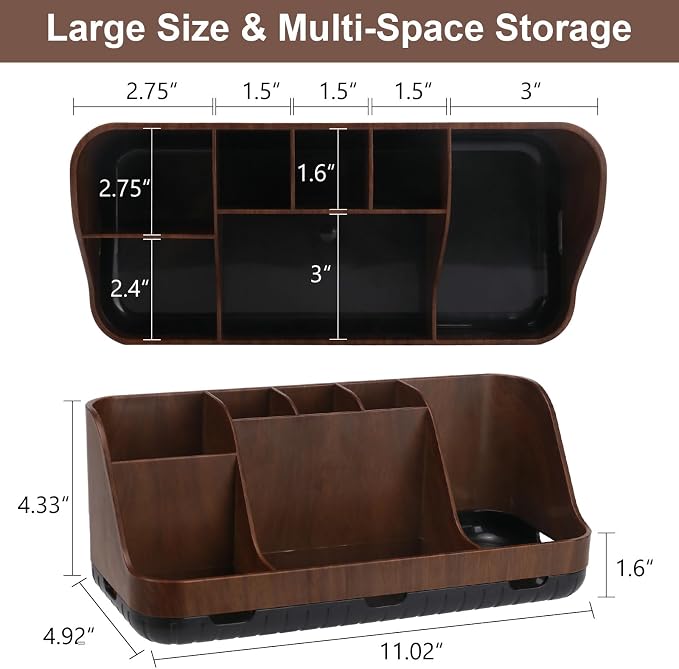 Wood Toothbrush Holders for Bathrooms Countertop Organizer - Image 6