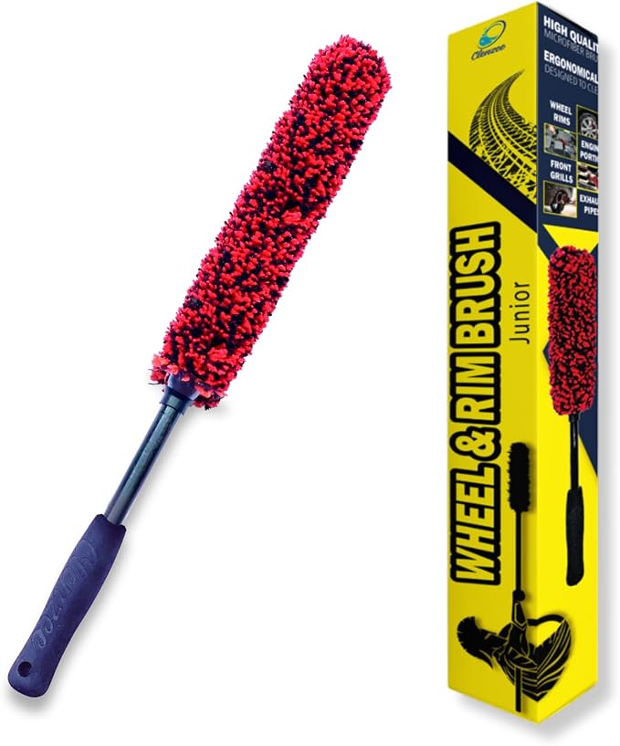 Premium Microfiber Wheel Cleaner Brush | Soft Non-Metallic Rim Cleaner Brush by Clenzee