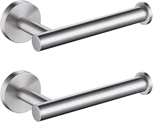 TASTOS Toilet Paper Holder SUS304 Stainless Steel Round Size Brushed Nickel 2 by TASTOS