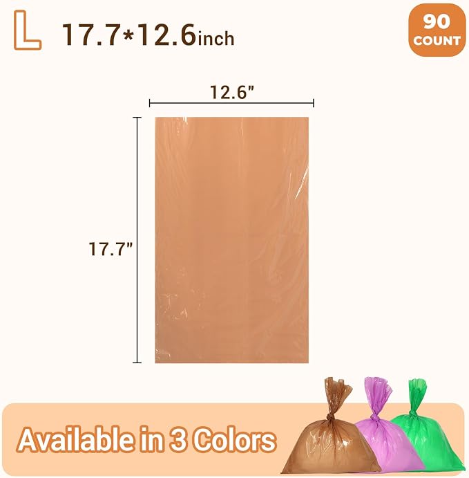 Odor Sealing Small Trash Bags Home & Food Use L-90 Count Disposable Bags - Image 4
