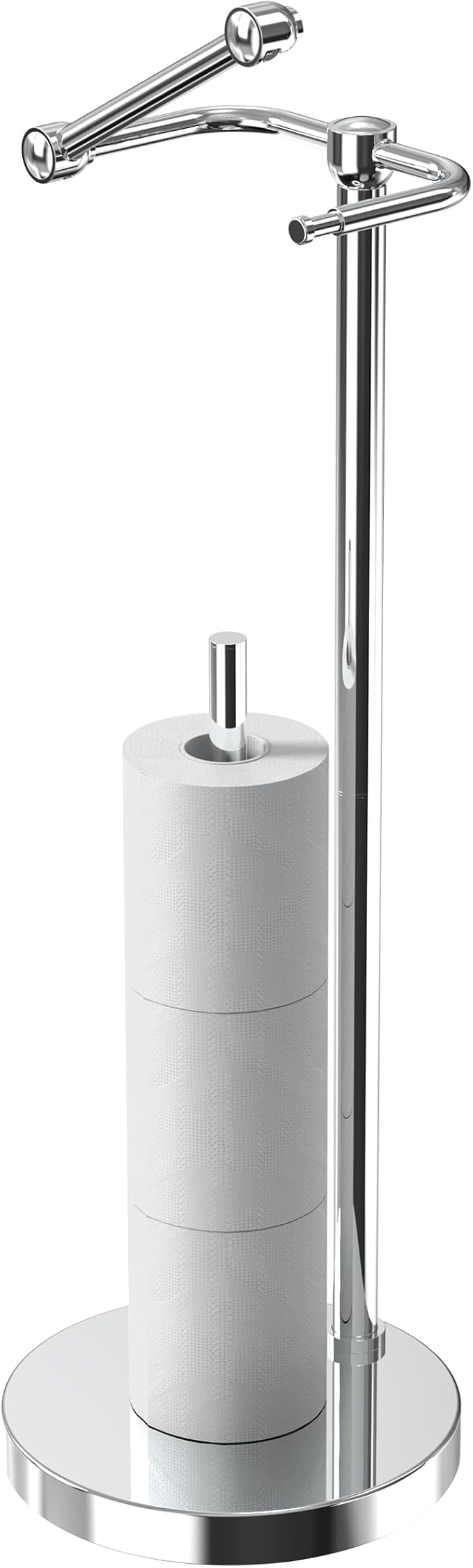 Toilet Paper Holder Stand, Post Pivoting Design Free Standing Toilet Paper by ElevateYourSpaceChooseRARXTR