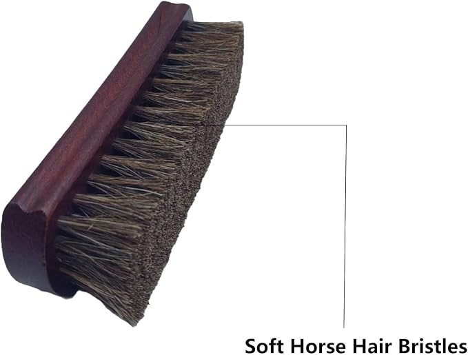 2 Pcs Horsehair Shoe Brush, Shoes Cleaning Polish Brush - Image 4