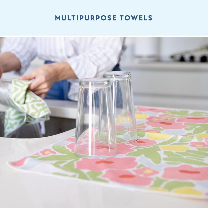 ELYN Microfiber Kitchen Dish Towel Set, Quick-Dry & Absorbent Waffle Weave - Image 5