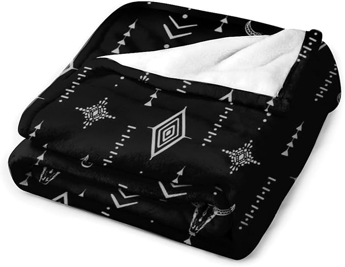 Southwest Blanket, Soft Native Tribal Vintage Abstract Ethnic Pattern Blanket Ethnic Aztec Print Throw Blanket for Couch Sofa 30"x40"