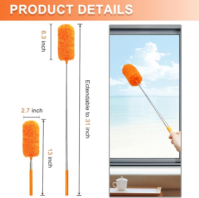 4 Pcs Washable Microfiber Feather Duster, - Image 4