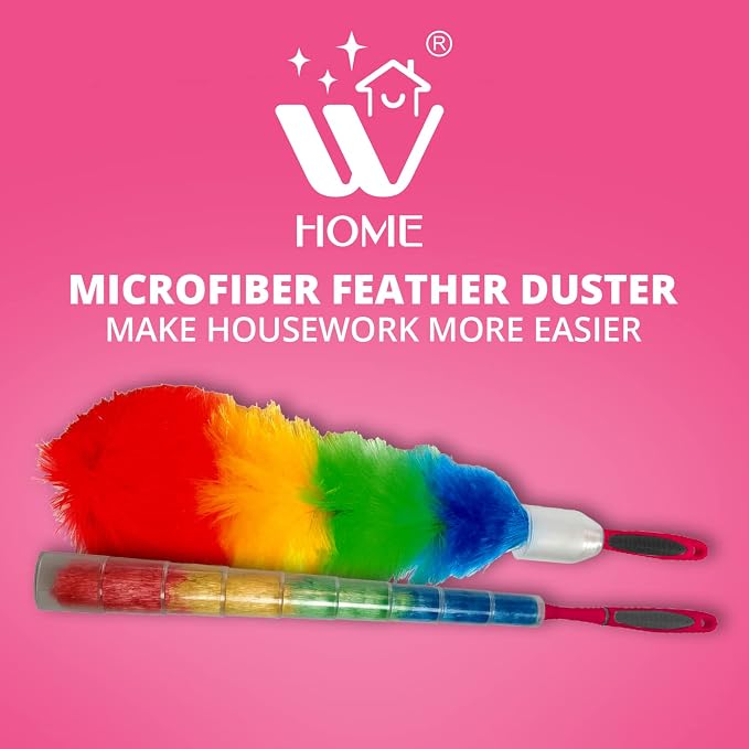 WBM Duster, Long Electrostatic Feather Clean Like a Magnet, Hand Washable and - Image 2
