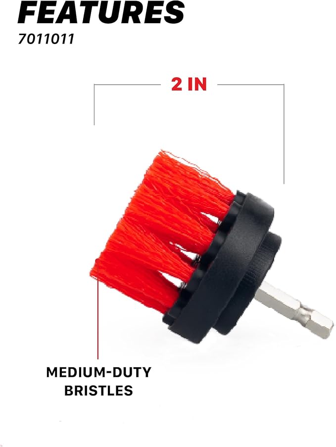 Maxshine 2", & 5" M8 Medium-Duty Upholstery Carpet Brush - Image 3