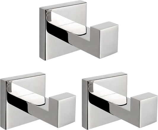 NearMoon Bath Towel Hooks -SUS304 Stainless Steel Square Clothes Robe Hooks by NearMoon