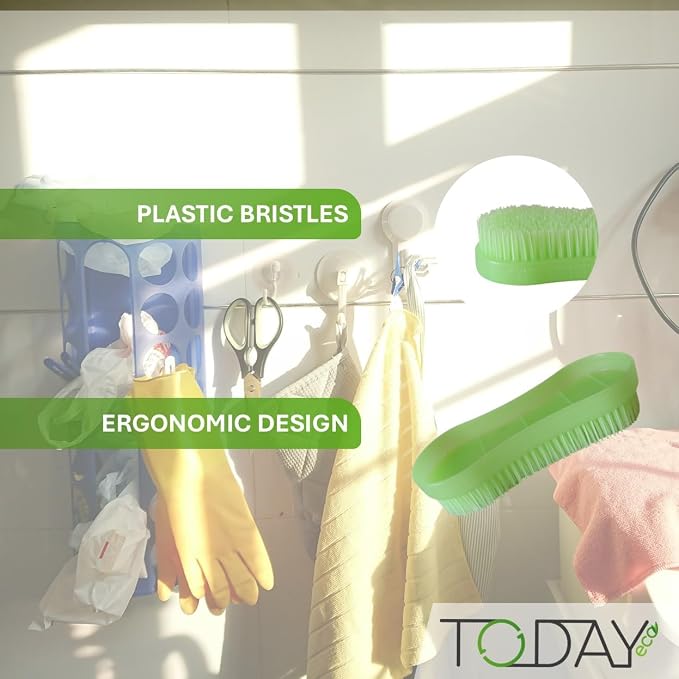 Today - Stiff Hand Brush for Carpet and Textile Surfaces – Durable Plastic - Image 2