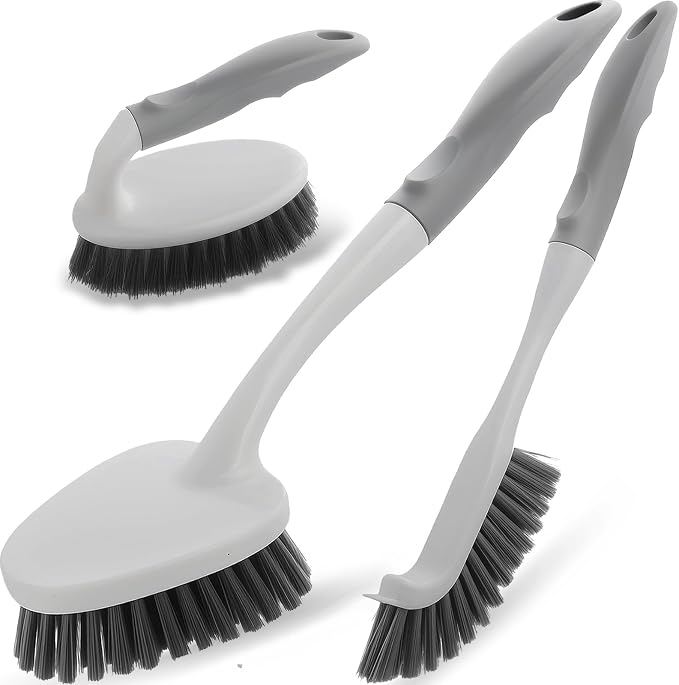 3 Pack Heavy Duty Scrub Brush Set by Mgitecy