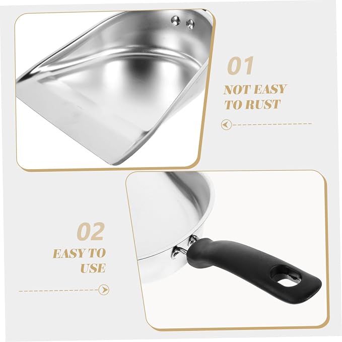 Stainless Steel Dustpan Metal Dust Pan Dustpan - Image 8