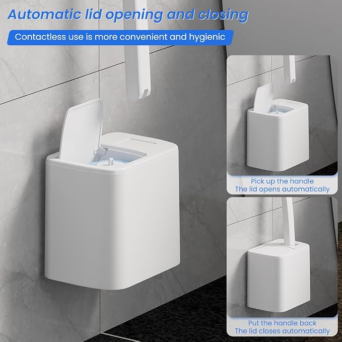 Disposable Toilet Brush: Toilet Bowl Brush and Holder Set - Image 3
