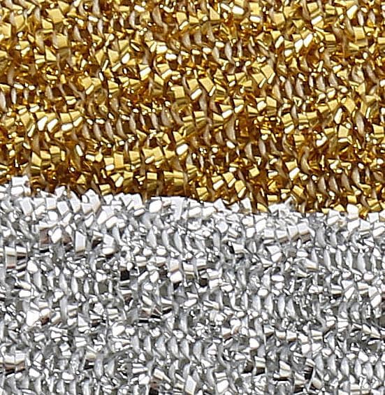 Gold and Silver Kitchen Sponge Scrubber, Heavy Duty Metallic Sink, Dish Washing - Image 4