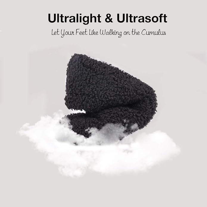 HomeTop Women's Fuzzy Curly Fur Memory Foam Loafer Slippers - Image 5
