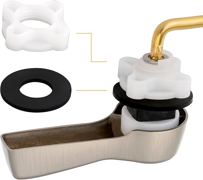 Hibbent Universal Metal Side Mount Toilet Handle Replacement Kit, Brass Toilet - Image 3